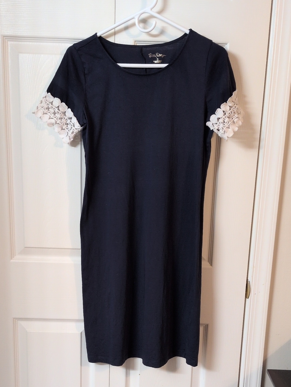 Lilly Pulitzer Navy Cotton Casual Dress Size Small